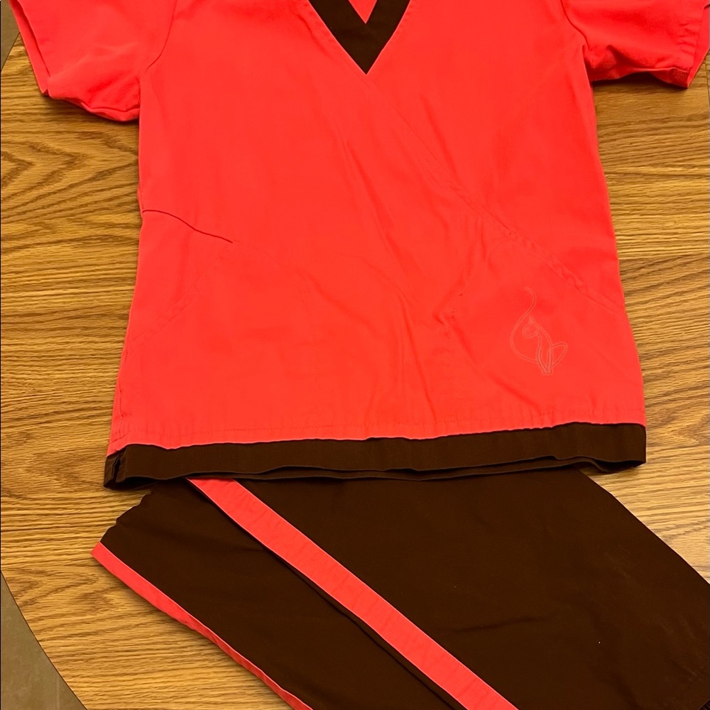 Baby Phat, XS Top, XSP Petite Pant, Salmon/Brown
